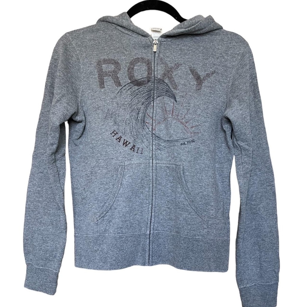 Roxy grey graphic zip up jacket